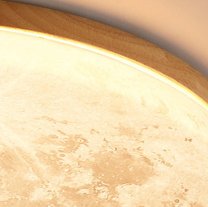 Nordic Minimalist Moon Round PVC LED Flush Mount Ceiling Light