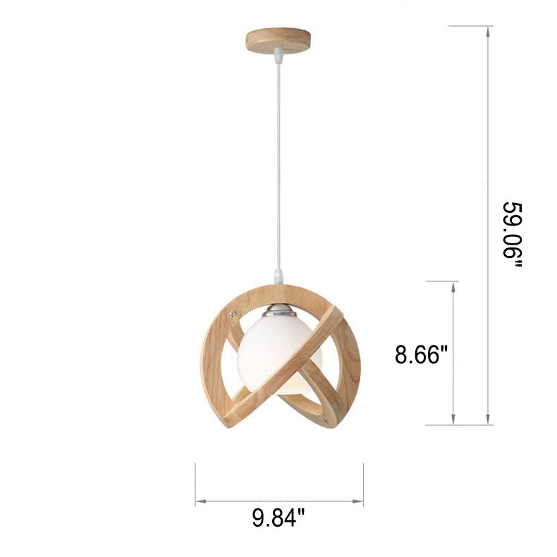 Japanese Wabi-sabi Log 1-Light Pendant Light