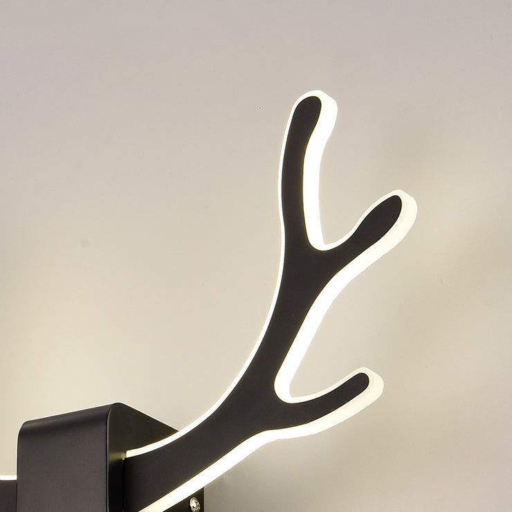 مصباح حائط LED بتصميم عصري من الأكريليك بتصميم إبداعي على شكل قرن الغزال 