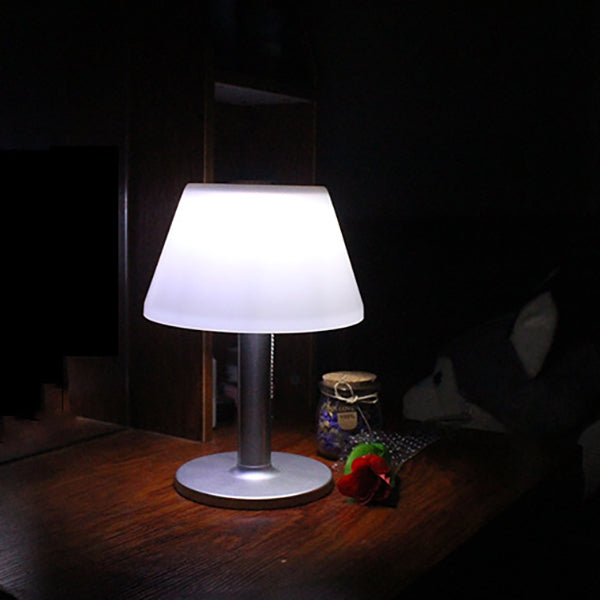 Solar Powered Modern Cone Induction Waterproof LED Table Lamp