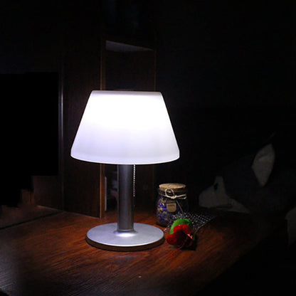 Solar Powered Modern Cone Induction Waterproof LED Table Lamp