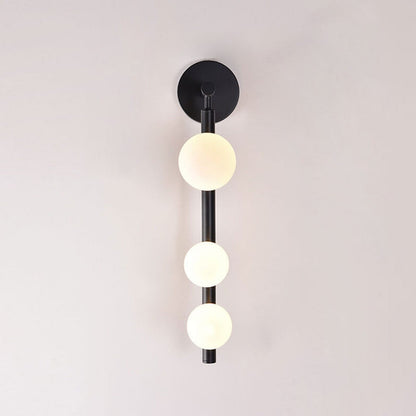 Light Luxury Creative Bead String Design 3-Light Wall Sconce Lamp