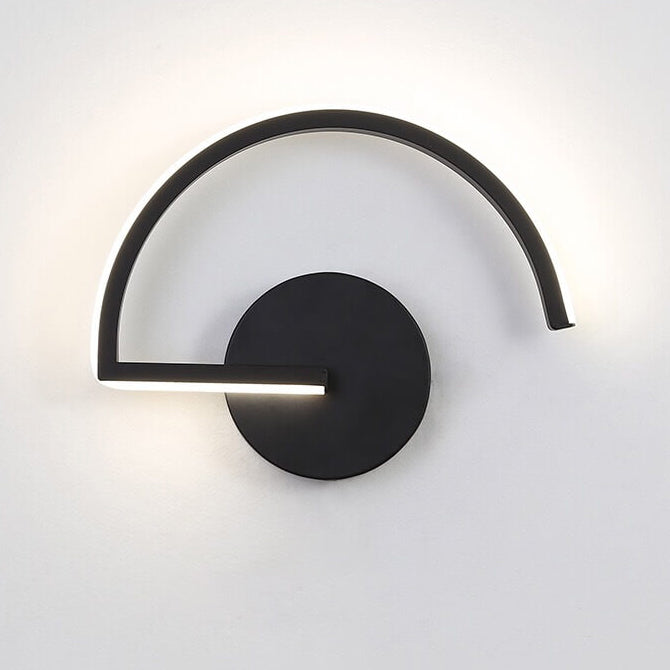 Modern Creative Half Round Iron LED Wall Sconce Lamp