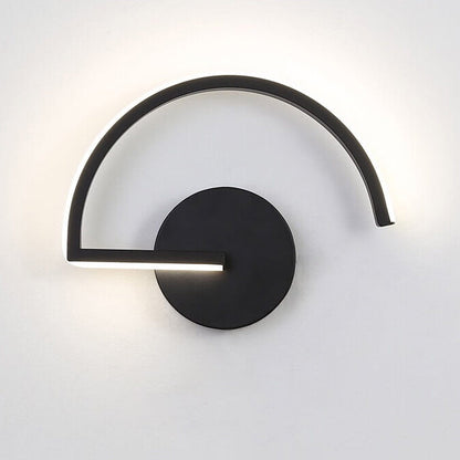 Modern Creative Half Round Iron LED Wall Sconce Lamp