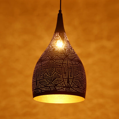 Traditional European Round Iron 1-Light Pendant Light For Living Room
