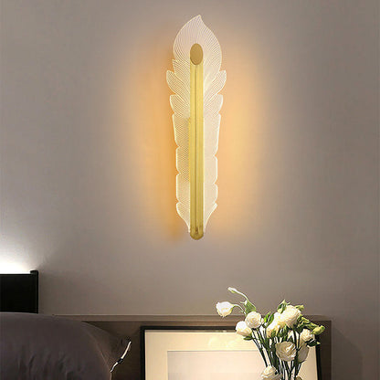 مصباح حائط LED فاخر من الأكريليك على شكل ذيل الفينيق من Nordic Light 