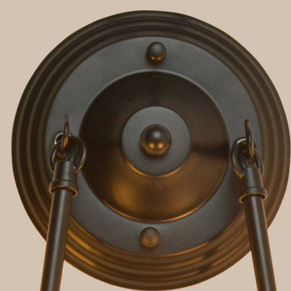 Traditional Farmhouse Iron Hemp Rope Half Circle 2-Light Wall Sconce Lamp For Dining Room
