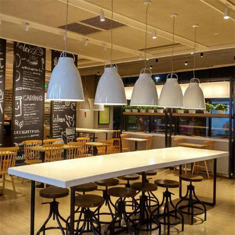 Contemporary Nordic Aluminum Bell 1-Light Pendant Light For Dining Room