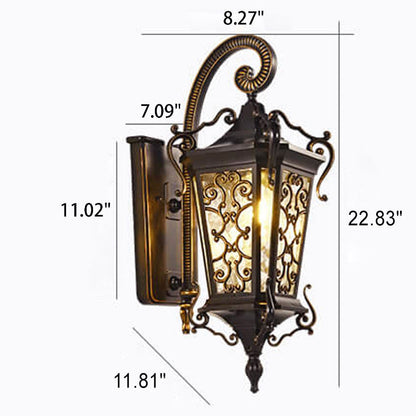European Palace Outdoor Waterproof 1-Light Wall Sconce Lamp