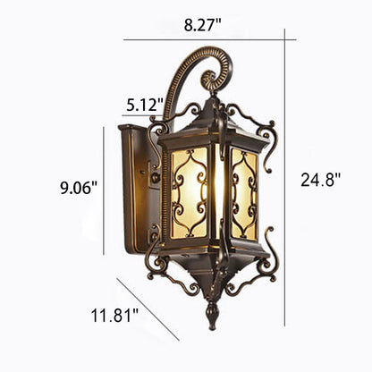 European Palace Outdoor Waterproof 1-Light Wall Sconce Lamp