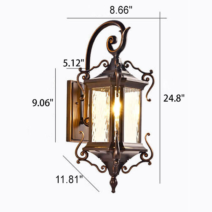 European Palace Outdoor Waterproof 1-Light Wall Sconce Lamp
