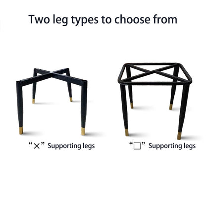 Modern Luxury Artificial Leather Carbon Steel Sponge Square Shell Dining Chair Backrest For Dining Room