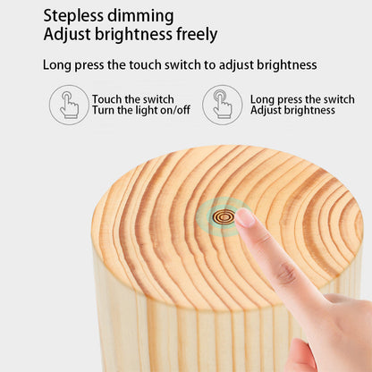Creative Wood LED Touch Night Light Table Lamp