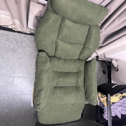 Modern Simplicity Corduroy Cotton Sponge Iron Carbon Steel Square Recliner Footrest Adjustable For Bedroom