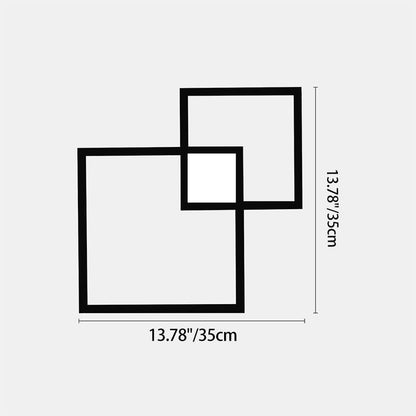 Contemporary Simplicity Geometric Square Iron Strip Acrylic LED Wall Sconce Lamp For Bedroom