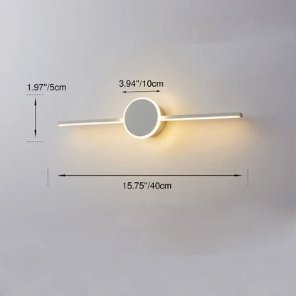 Nordic Minimalist Long Disc LED Vanity Light Wall Sconce Lamp