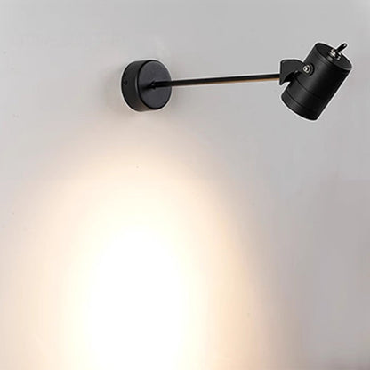 Modern Simplicity Waterproof Aluminum Iron Adjustable Cylinder Long Pole LED Wall Sconce Lamp For Outdoor Patio