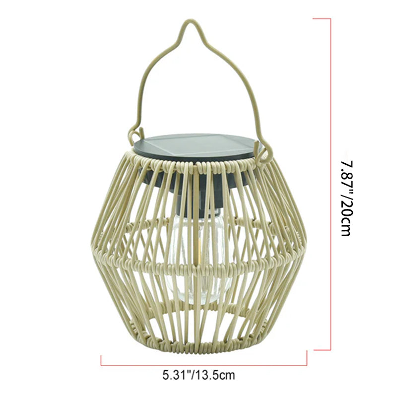 Modern Minimalist Solar Waterproof Lantern Oval ABS Hardware LED Outdoor Light For Garden