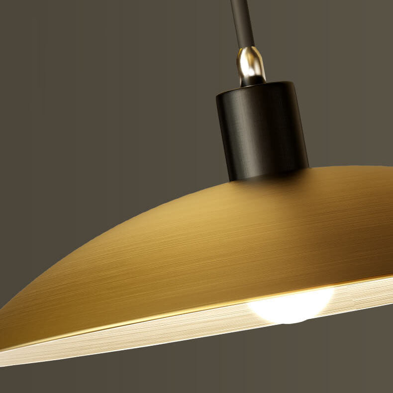 Nordic Minimalist Gold Color Copper 1-Light Pendant Light
