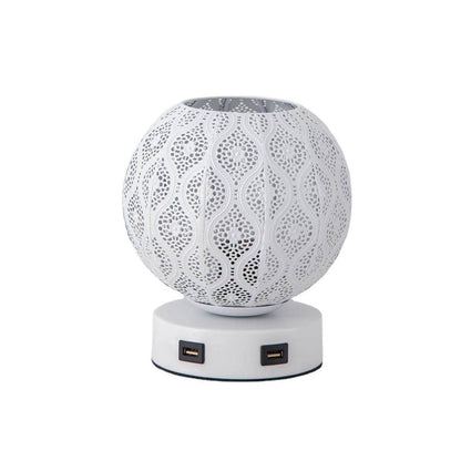 Creative Spherical Metal Projection 1-Light Decorative Table Lamp