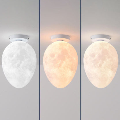 Nordic Creative Egg Design 1-Light Semi-Flush Mount Ceiling Light