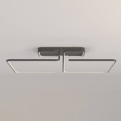 Modern Minimalist Lines Rectangular Iron Acrylic LED Flush Mount Ceiling Light