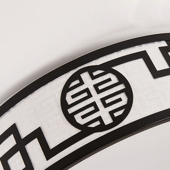 Modern New Chinese Round Fabric Drum LED Flush Mount Ceiling Light
