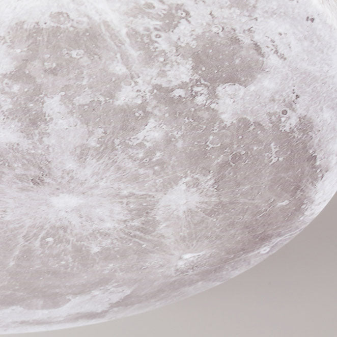 Nordic Minimalist Moon Round PVC LED Flush Mount Ceiling Light