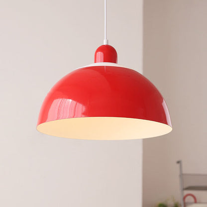 Contemporary Scandinavian Creative Geometric Dome Iron 1-Light Pendant Light For Dining Room
