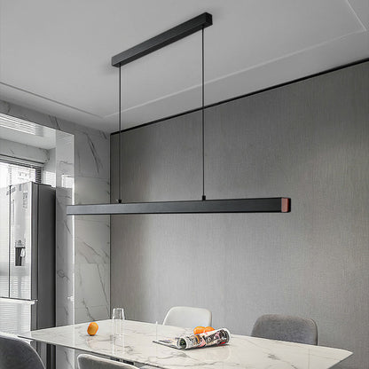 Modern Minimalist Long Aluminum Acrylic LED Island Light Pendant Light For Dining Room