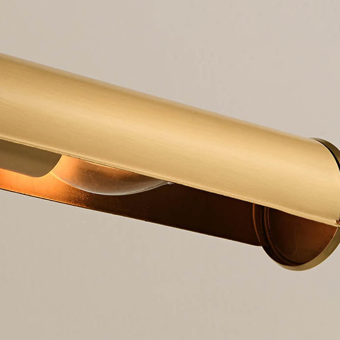 Nordic Modern Minimalist Cylindrical All-Copper 2 Light Vanity Light Wall Sconce Lamp