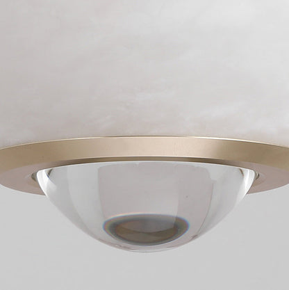 Contemporary Scandinavian Brass Aluminum Marble Ball LED Pendant Light For Bedside