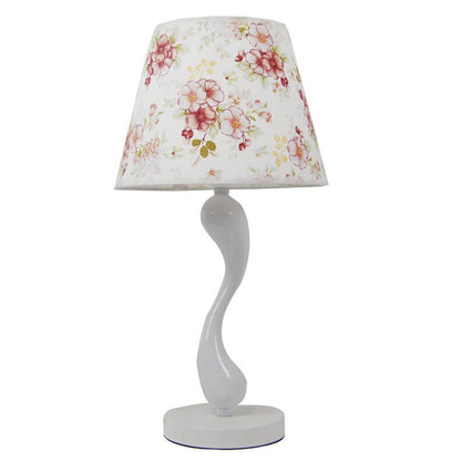 European Minimalist Fabric Curve Base 1-Light Table Lamp