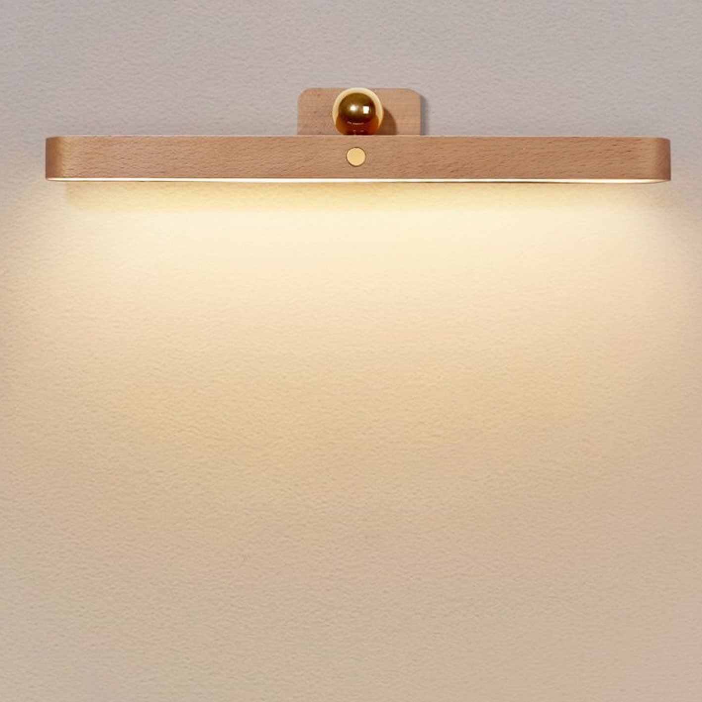 Modern Wooden Strip USB Magnetic LED Mirror Front Wall Sconce Lamp
