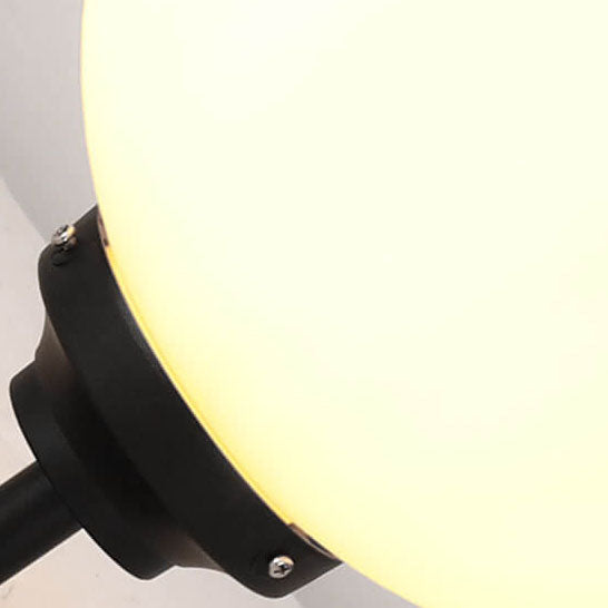 Modern Outdoor Solar Round Ball Waterproof LED Wall Sconce Lamp