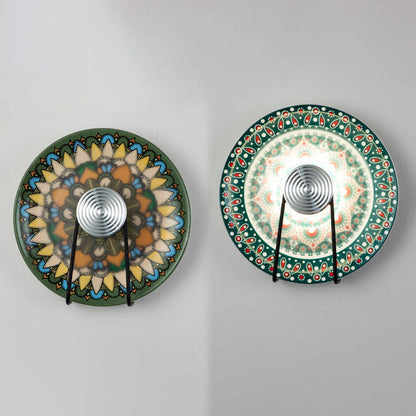 مصباح حائط LED دائري من الحديد المطاوع الصيني بتصميم عتيق 