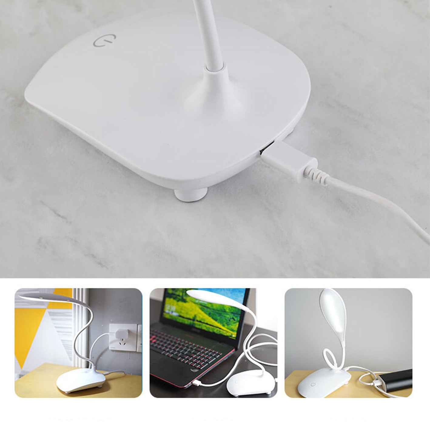 Simple Creative Twistable Touch Folding Eye Protection LED Desk Lamp