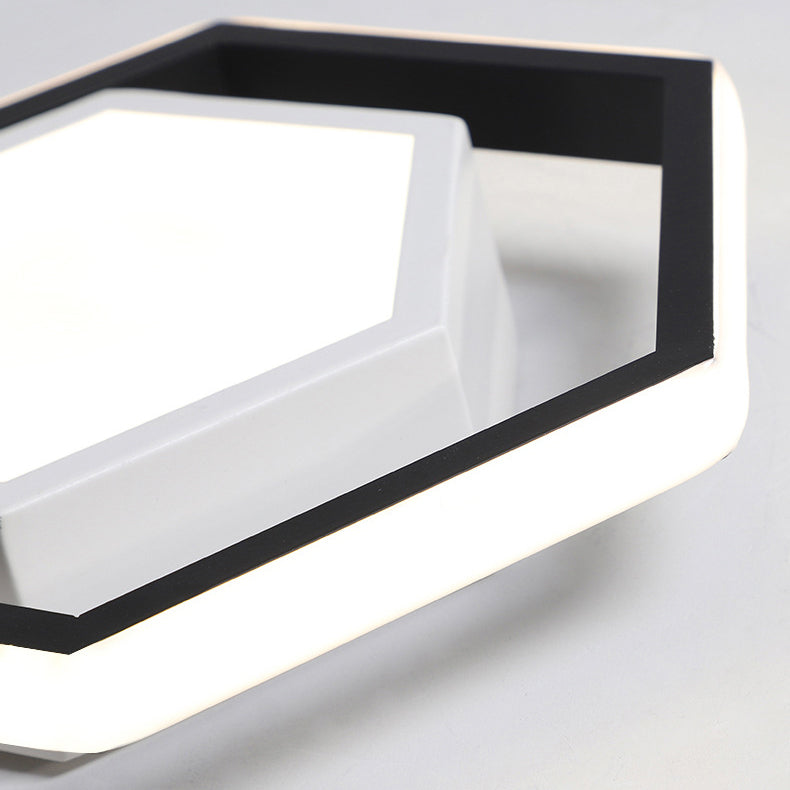 مصباح سقف LED بتصميم هندسي سداسي الشكل بتصميم حديث وبسيط 