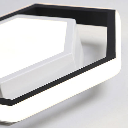 مصباح سقف LED بتصميم هندسي سداسي الشكل بتصميم حديث وبسيط 