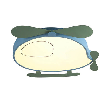Cartoon Creative Colorful Aircraft LED Eye Protection Kids Flush Mount Ceiling Light
