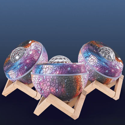 Creative Cracked Planet USB Bluetooth Music Star Projection Night Light LED Table Lamp
