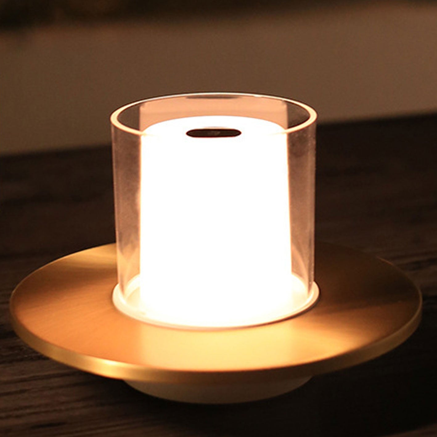 Modern Light Luxury Cylindrical LED Candlestick Night Light Table Lamp