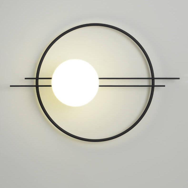 Nordic Creative Circle Ring Glass Ball 1-Light Wall Sconce Lamp