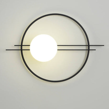 Nordic Creative Circle Ring Glass Ball 1-Light Wall Sconce Lamp