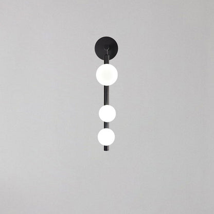 Modern Light Luxury Iron Glass Round 3-Light Wall Sconce Lamp