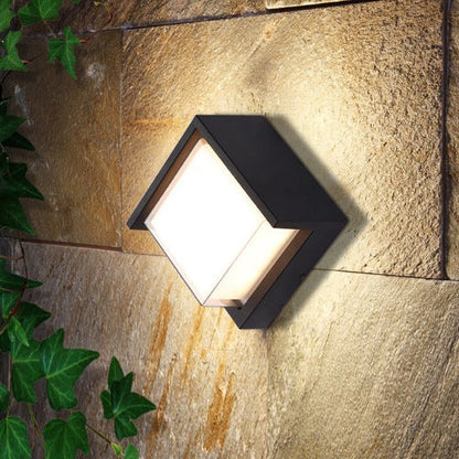 مصباح حائط LED ذكي خارجي معتم من الألومنيوم مع تطبيق 