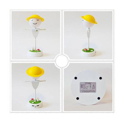 Cartoon Scarecrow Smiling Face USB Charging LED Night Light Table Lamp