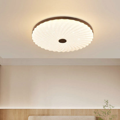 Chinese Log Simple Round LED Flush Mount Light