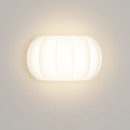 Modern Simplicity Iron Acrylic Pumpkin Elliptical LED Wall Sconce Lamp For Bedside