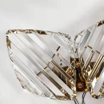 Modern Light Luxury Crystal Triangle Geometry 1/2/3 Light Wall Sconce Lamp